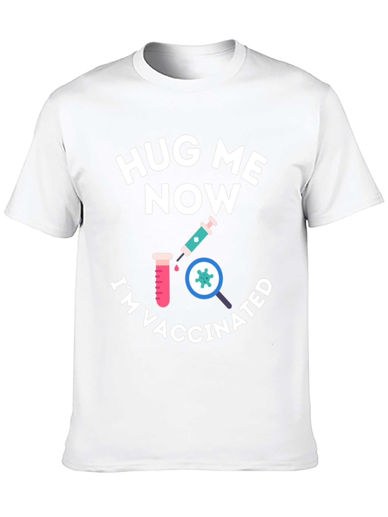 Hug Me Now Im Vaccinated Black T-Shirt