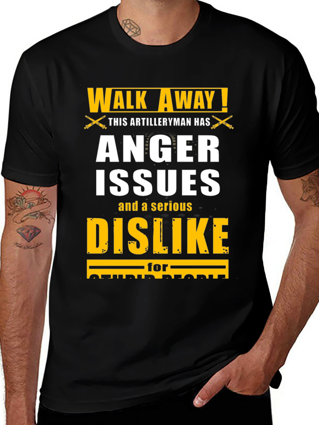Walk Away Artilleryman Anger Issues T-Shirt