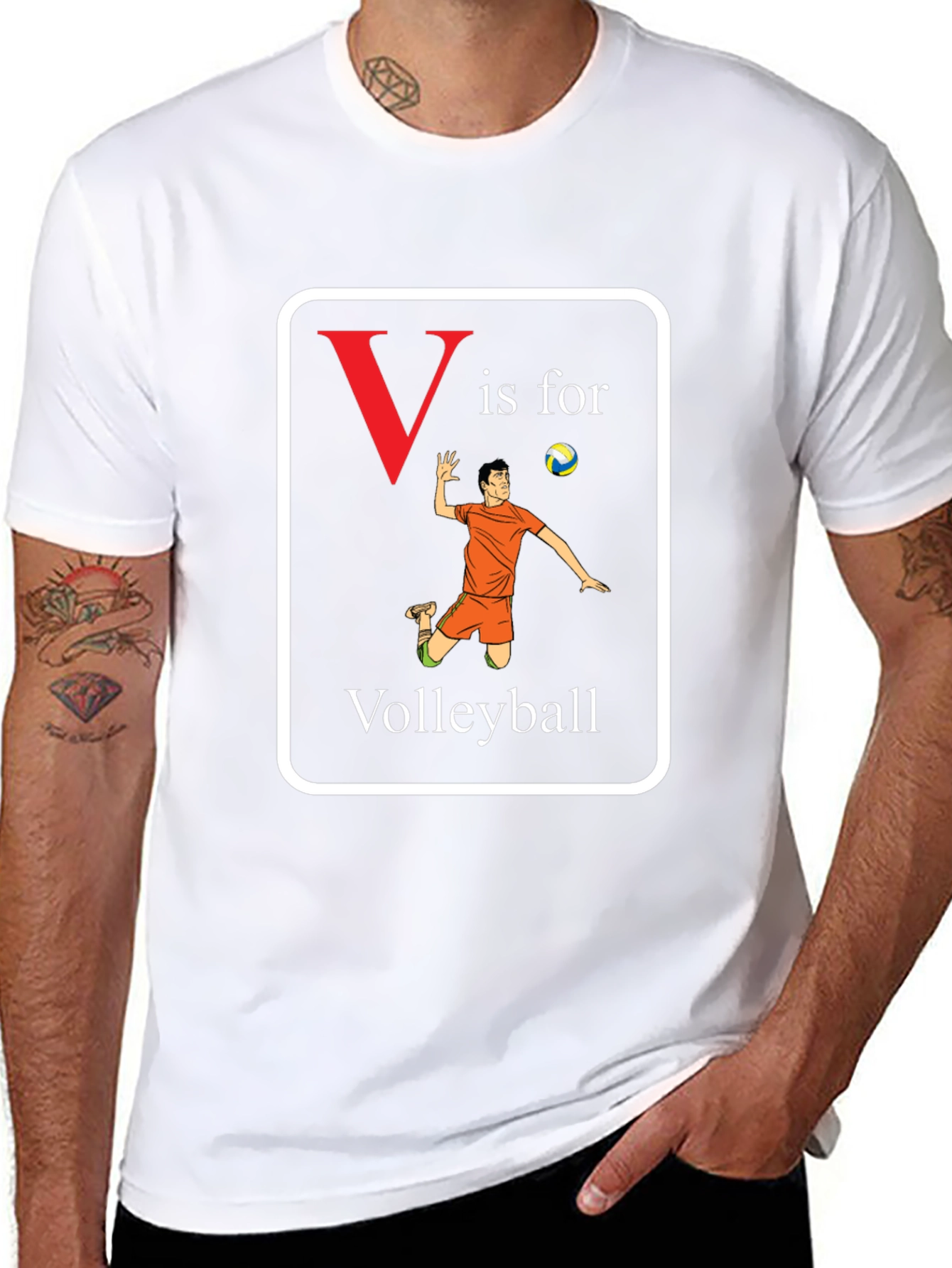 V is for Volleyball T-Shirt