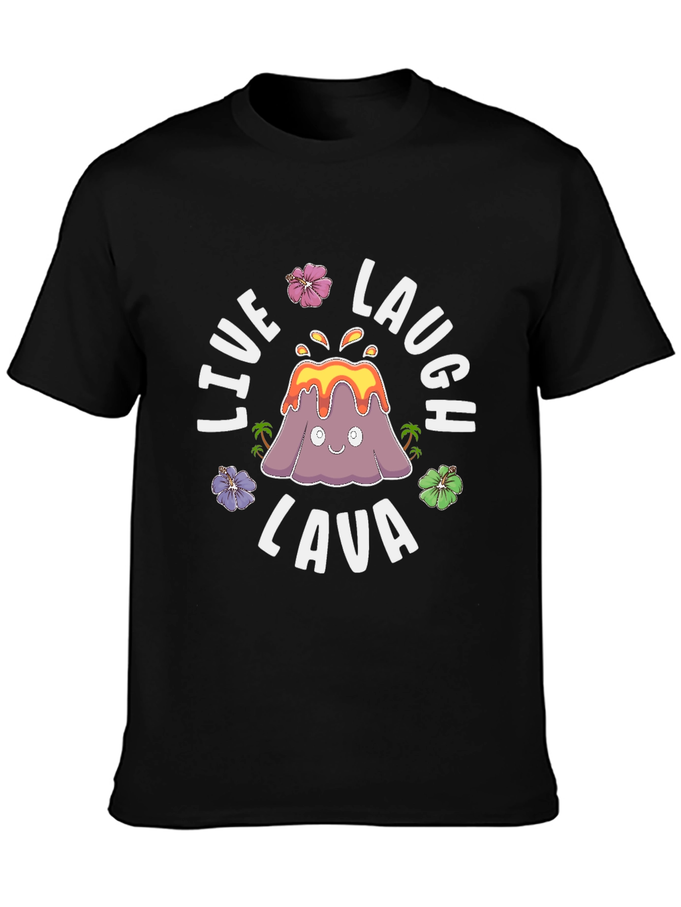 Live Laugh Lava Funny Volcano Graphic T-Shirt