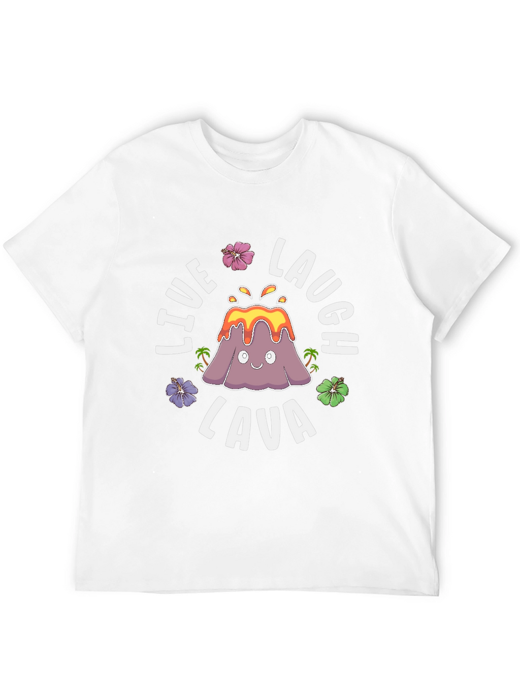 Live Laugh Lava Funny Volcano Graphic T-Shirt