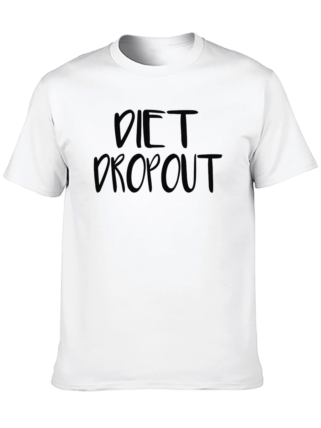 Diet Dropout Black Crew Neck T-Shirt
