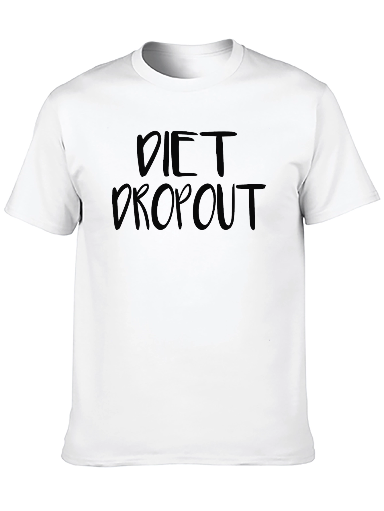 Diet Dropout Black Crew Neck T-Shirt