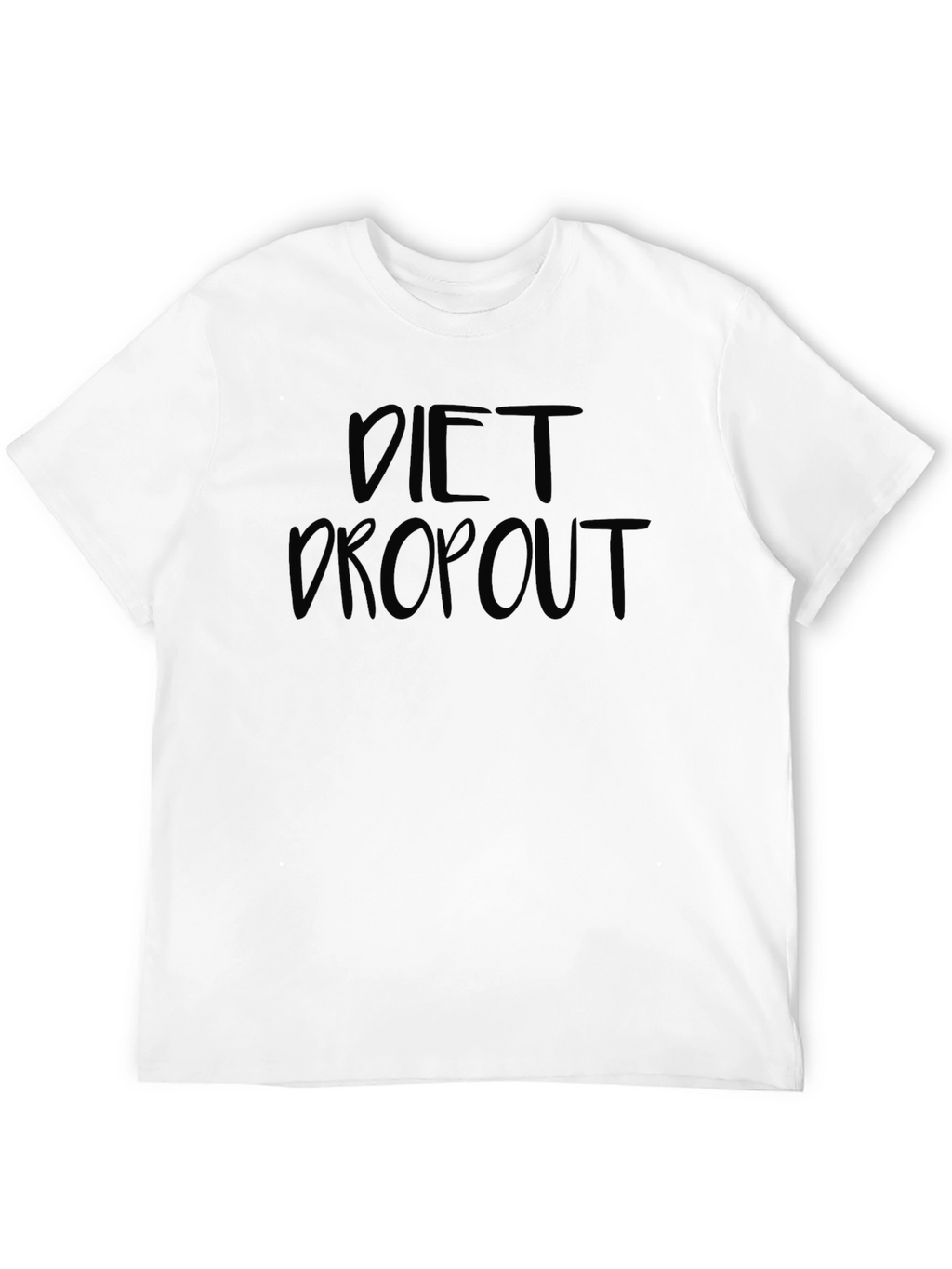 Diet Dropout Black Crew Neck T-Shirt