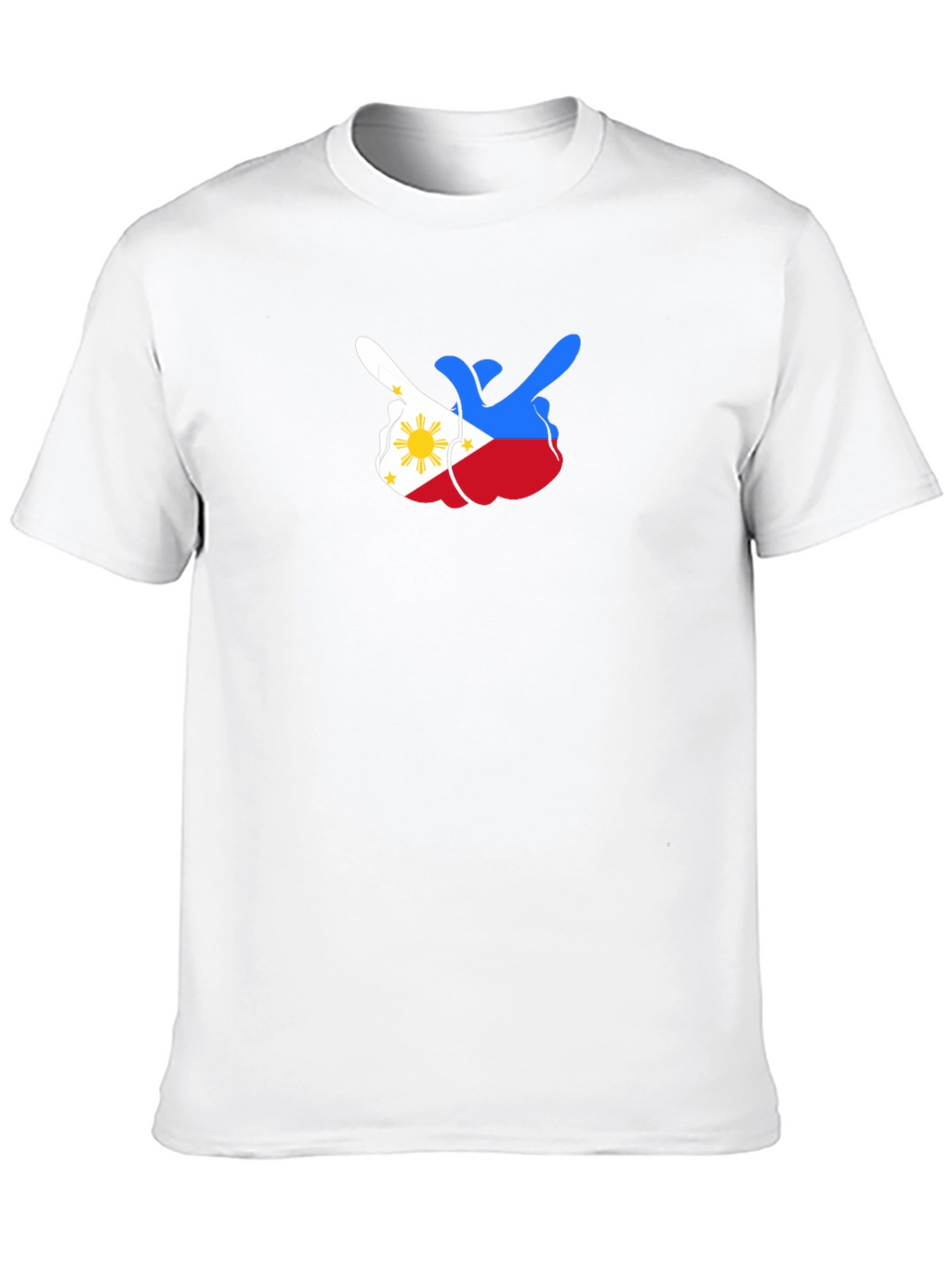 Philippines Flag Middle Finger Black Tee