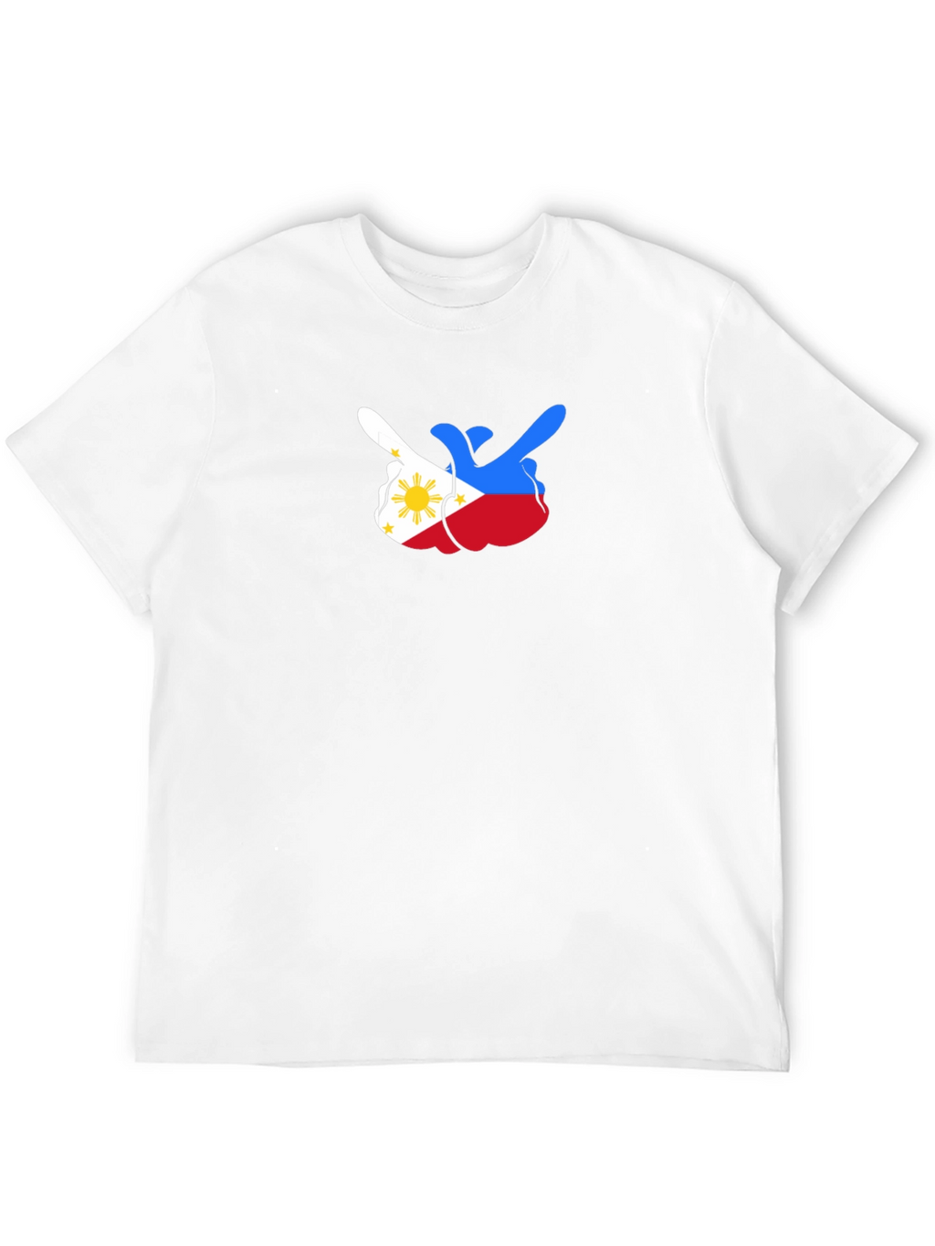 Philippines Flag Middle Finger Black Tee