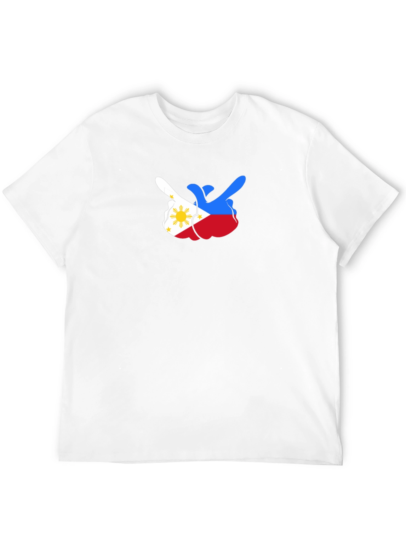 Philippines Flag Middle Finger Black Tee