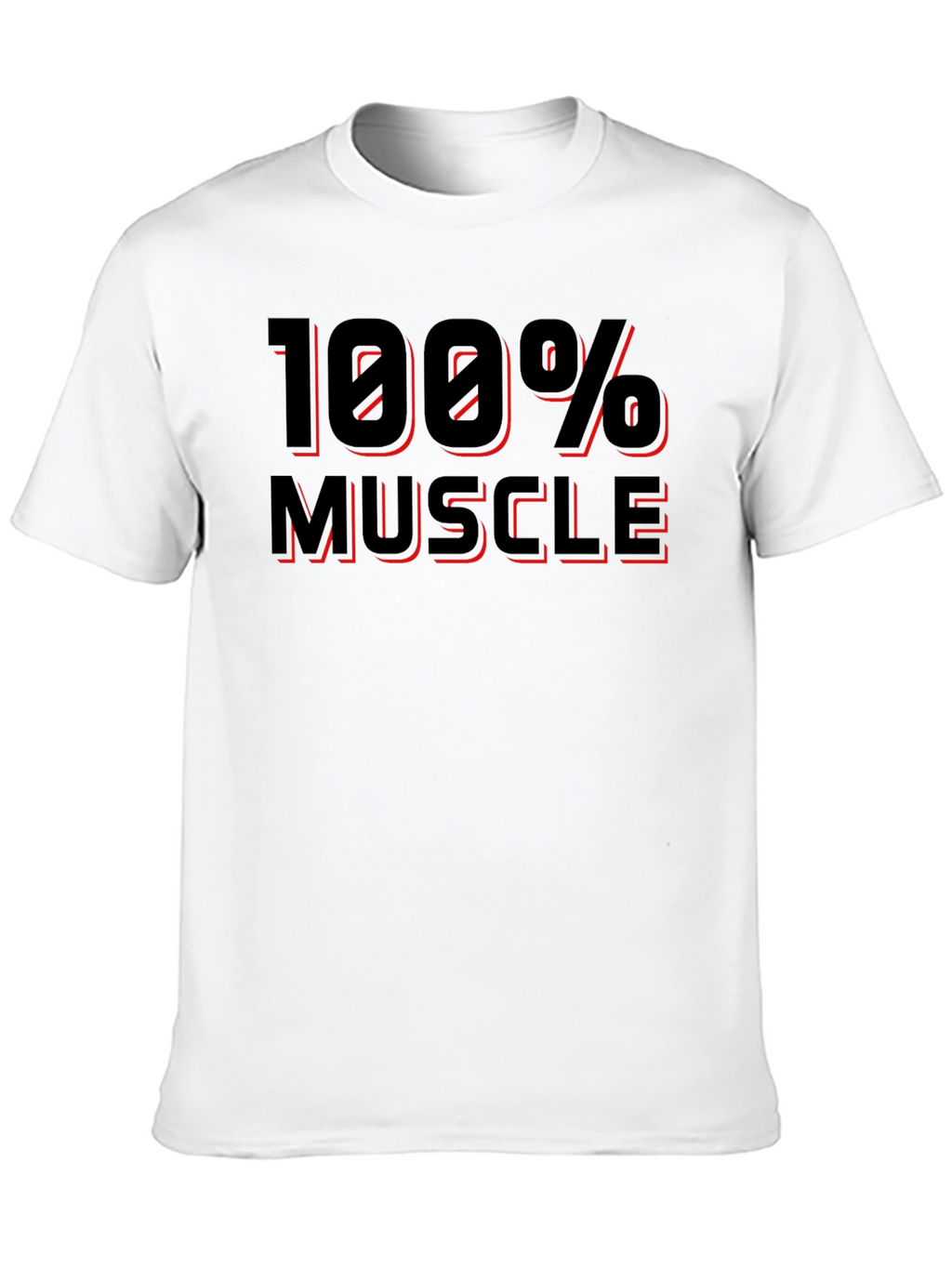 100% Muscle Black Graphic T-Shirt