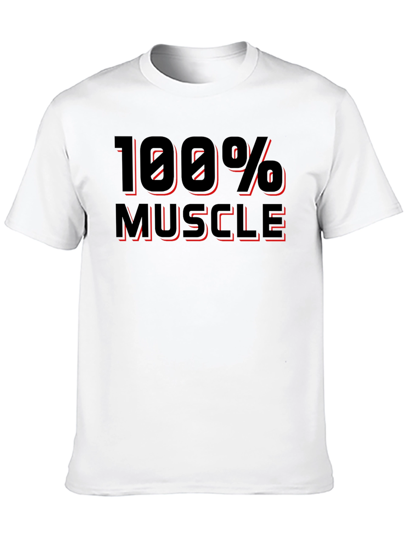 100% Muscle Black Graphic T-Shirt