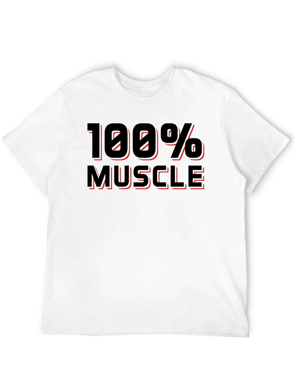 100% Muscle Black Graphic T-Shirt