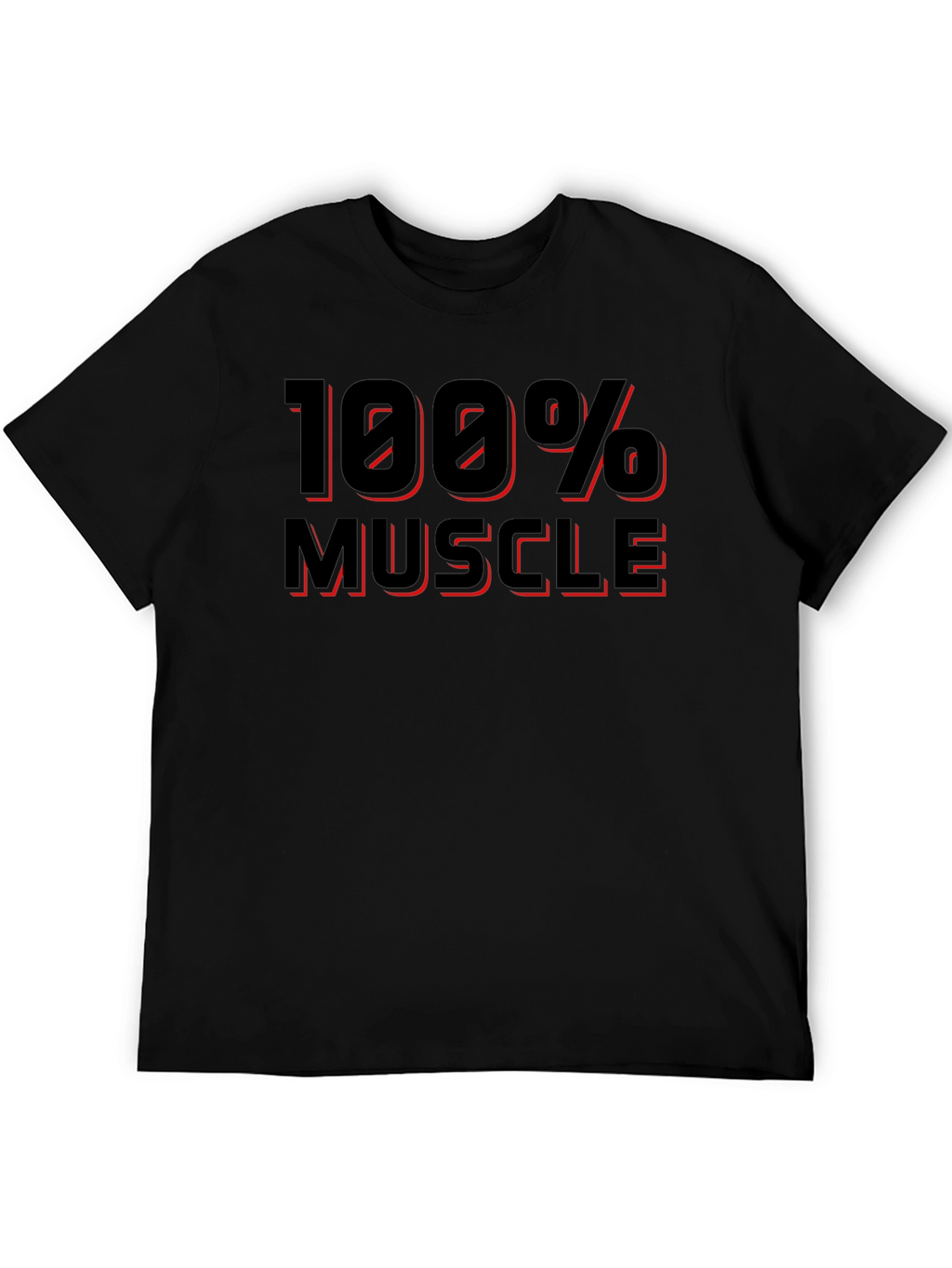 100% Muscle Black Graphic T-Shirt
