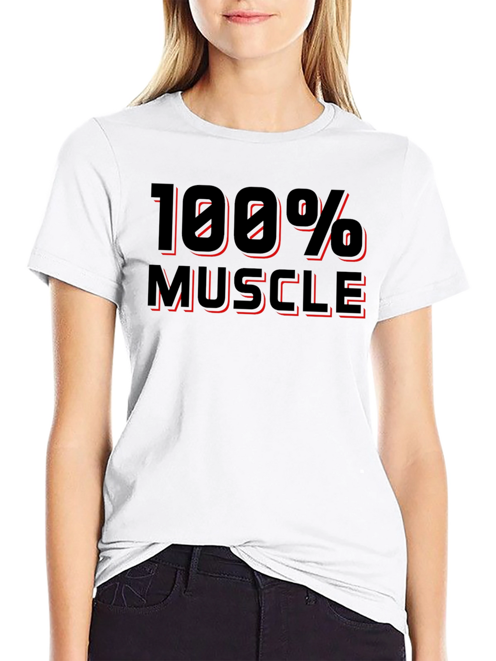 100% Muscle Black Graphic T-Shirt