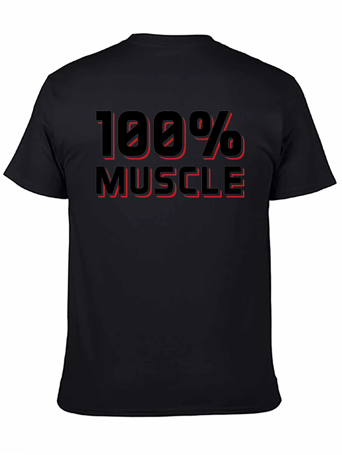 100% Muscle Black Graphic T-Shirt