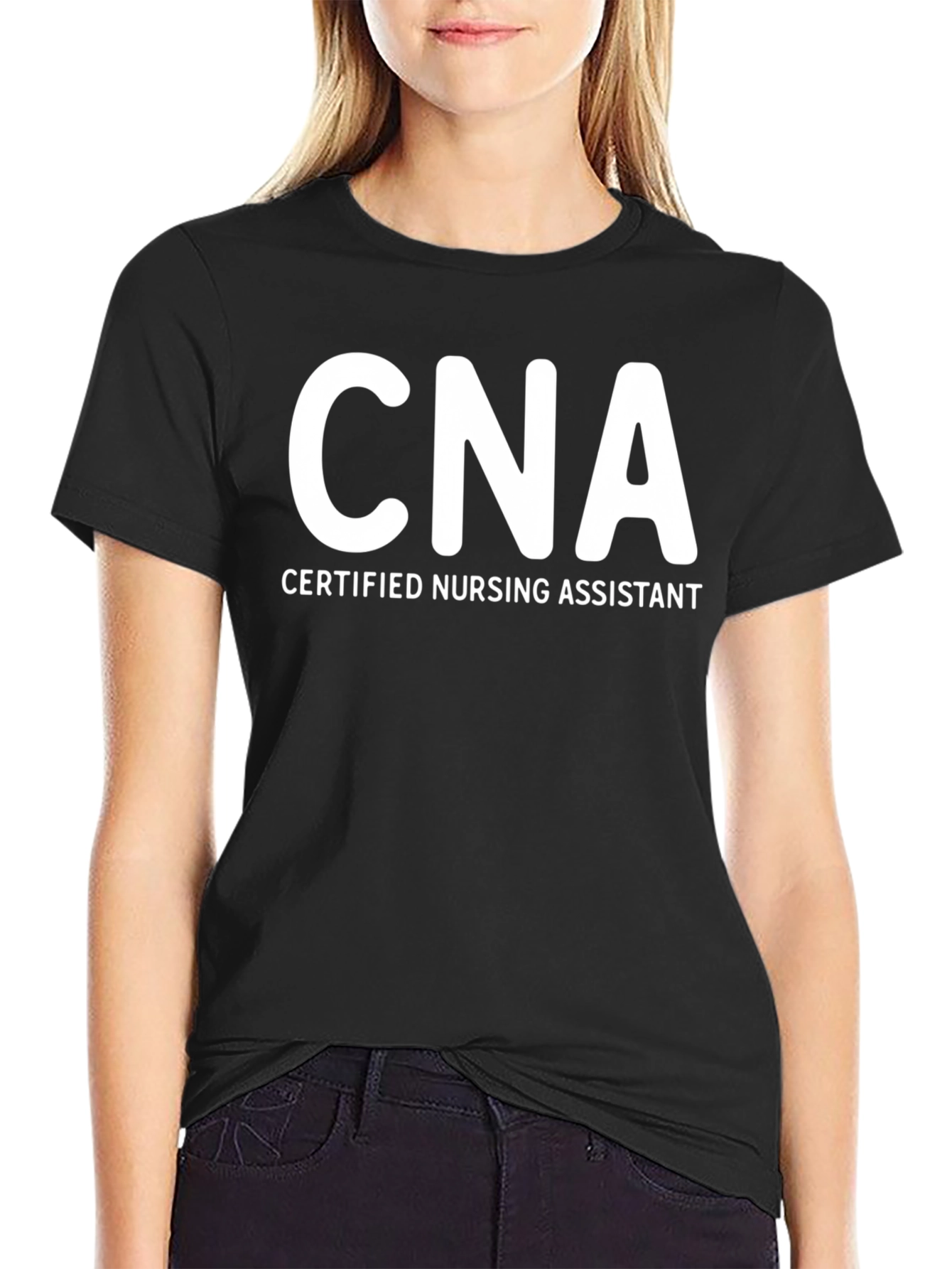 CNA Certified Nursing Assistant T-Shirt - Black