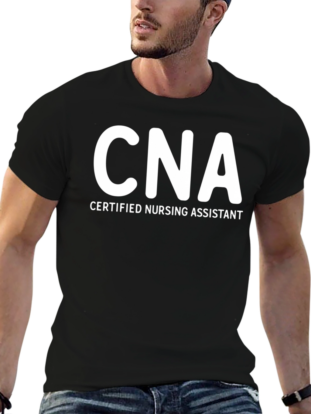 CNA Certified Nursing Assistant T-Shirt - Black