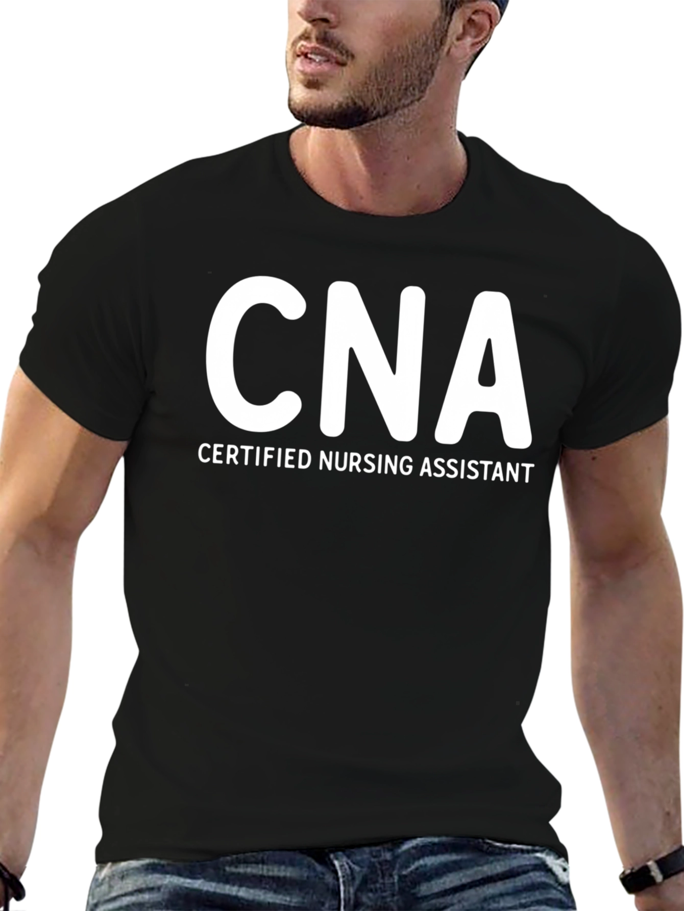 CNA Certified Nursing Assistant T-Shirt - Black