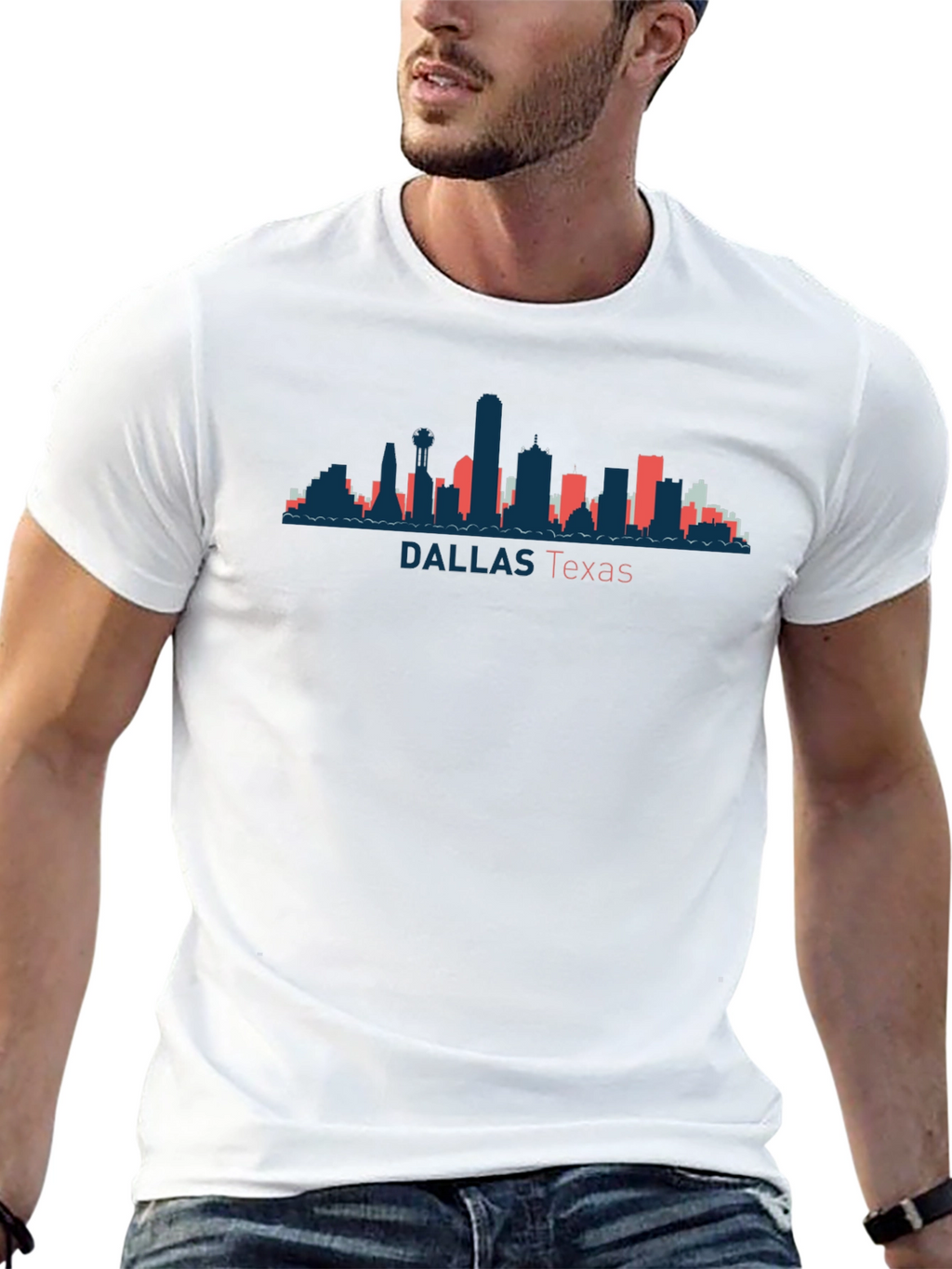 Dallas Texas Skyline Graphic Tee