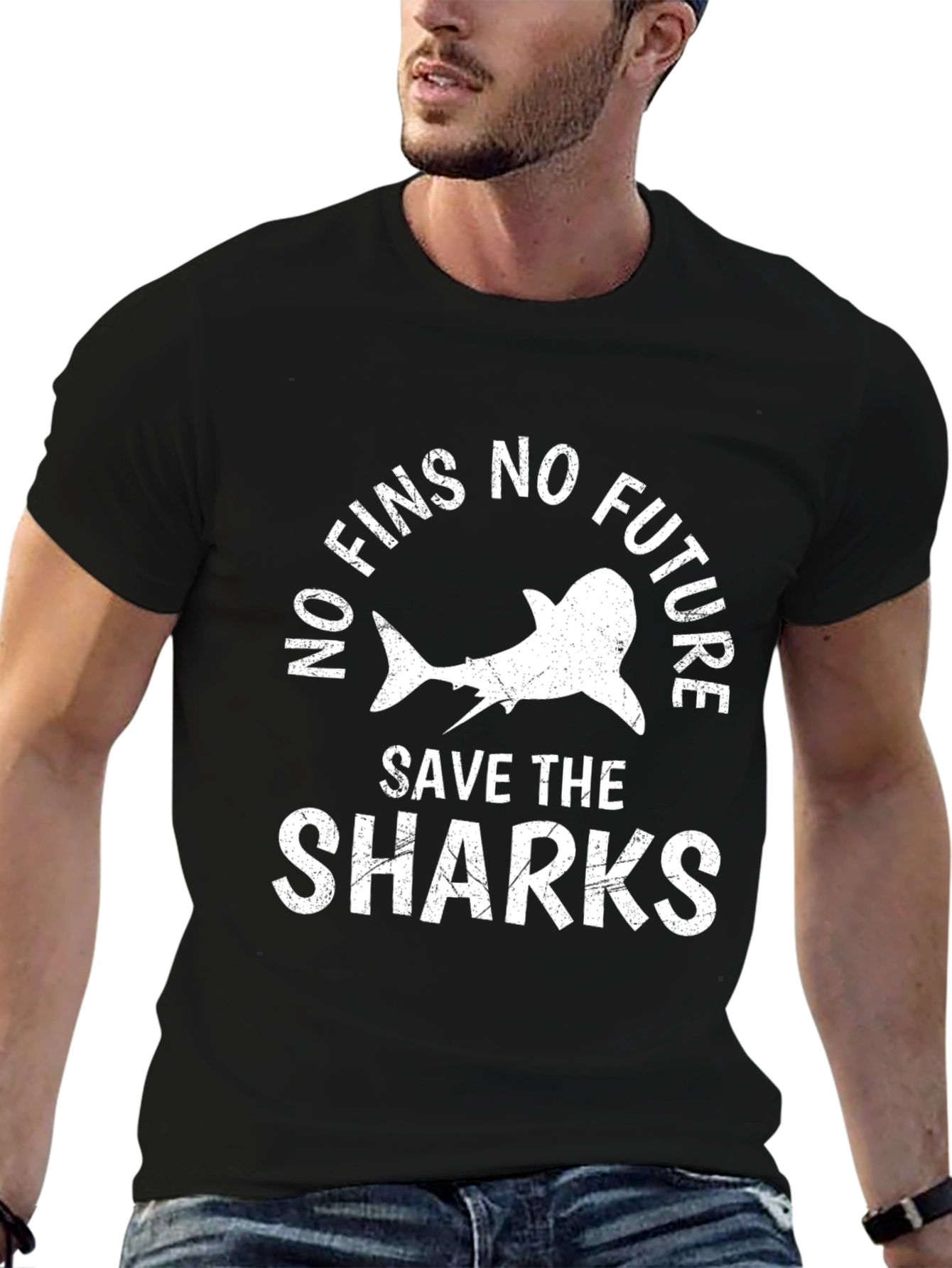 Save the Sharks T-Shirt: No Fins No Future