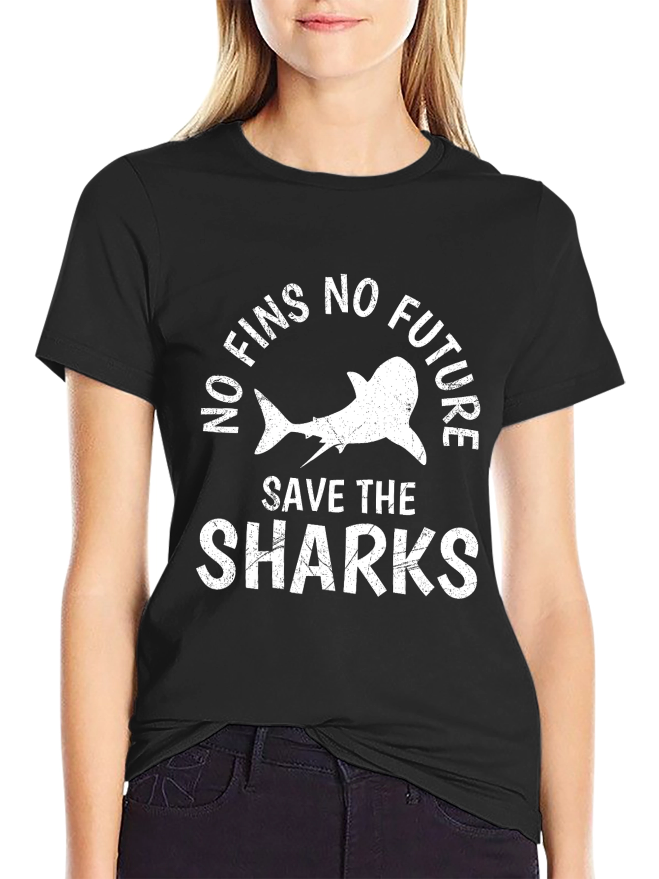 Save the Sharks T-Shirt: No Fins No Future