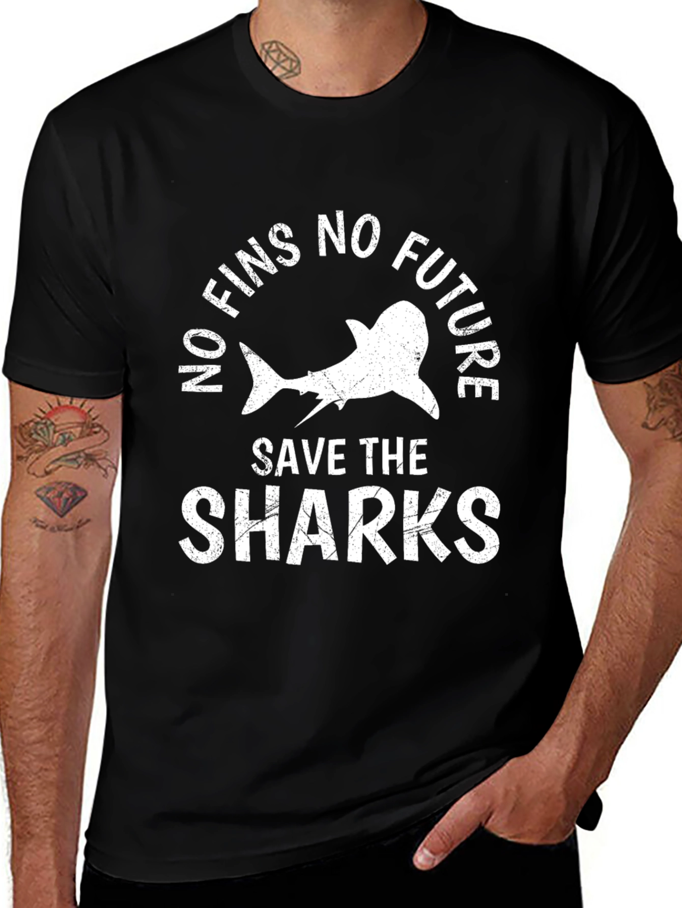 Save the Sharks T-Shirt: No Fins No Future