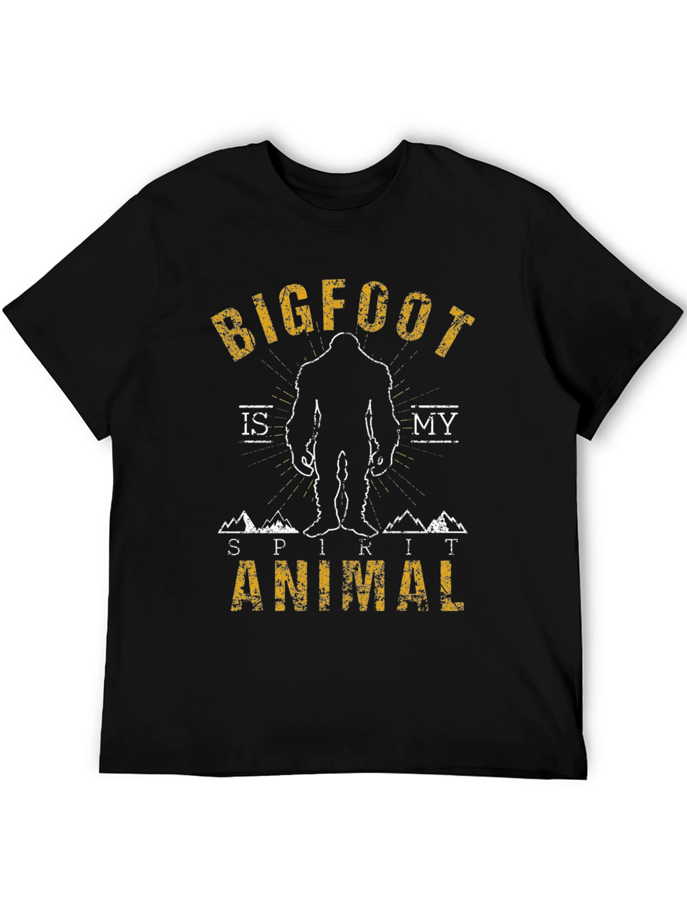 Bigfoot is My Spirit Animal T-Shirt - Black