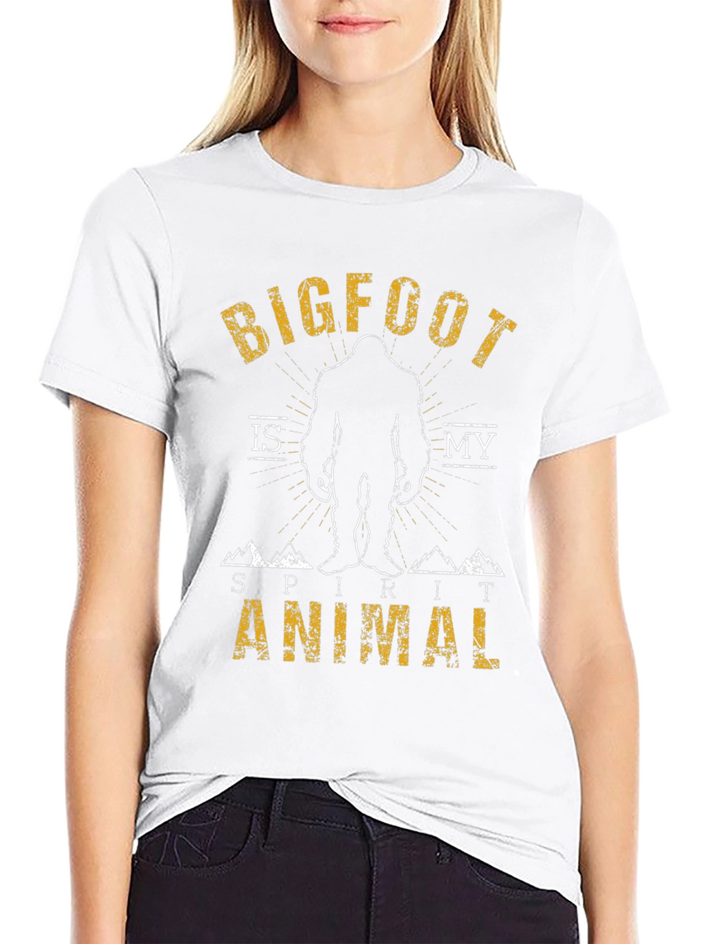 Bigfoot is My Spirit Animal T-Shirt - Black