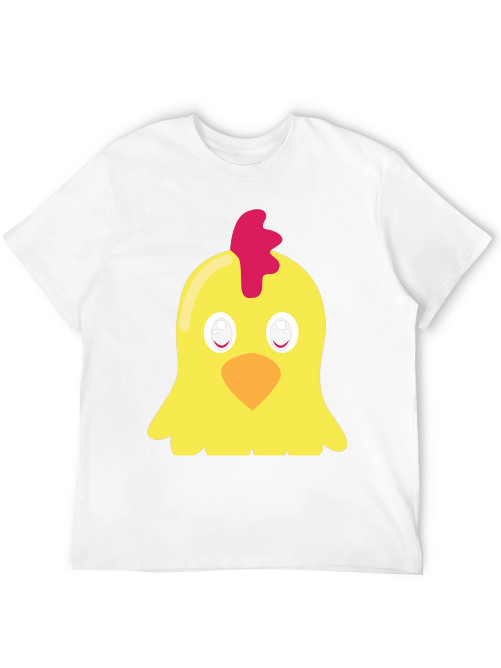 Cute Chicken Graphic T-Shirt - Black Short Sleeve