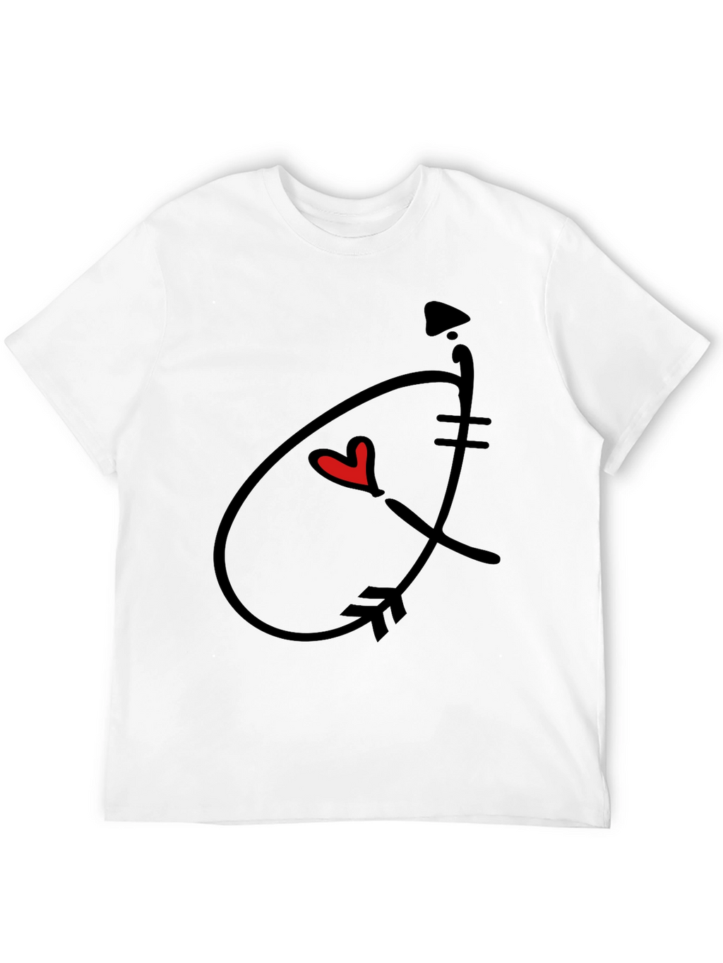 Arrow Heart Graphic Black T-Shirt