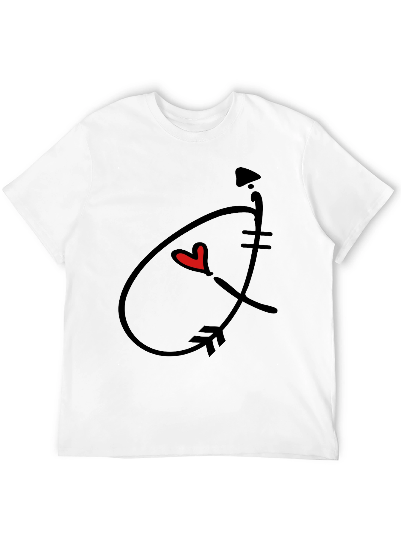 Arrow Heart Graphic Black T-Shirt