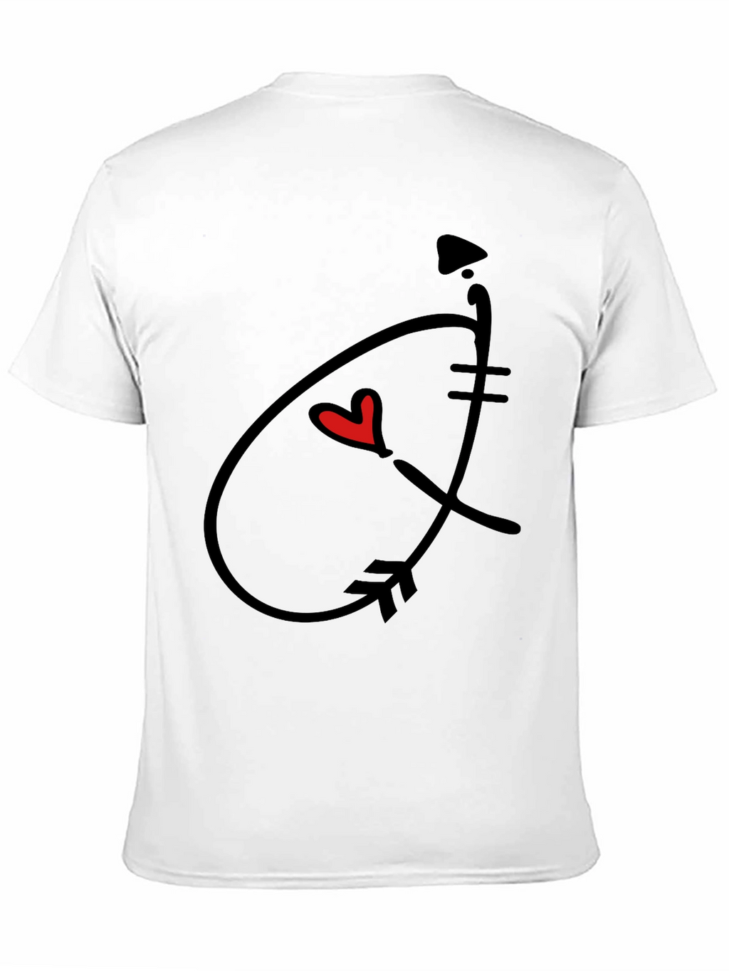 Arrow Heart Graphic Black T-Shirt