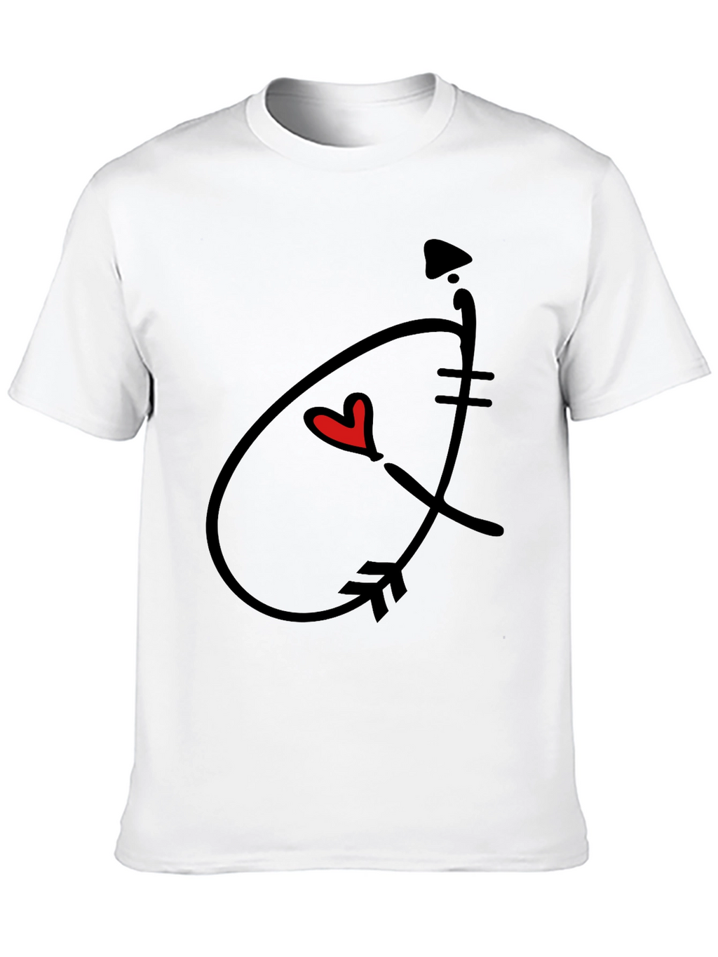 Arrow Heart Graphic Black T-Shirt