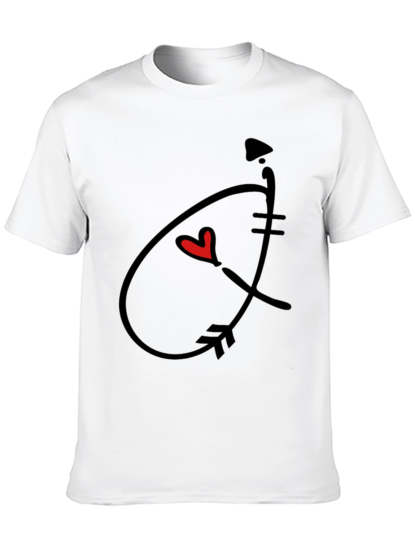 Arrow Heart Graphic Black T-Shirt