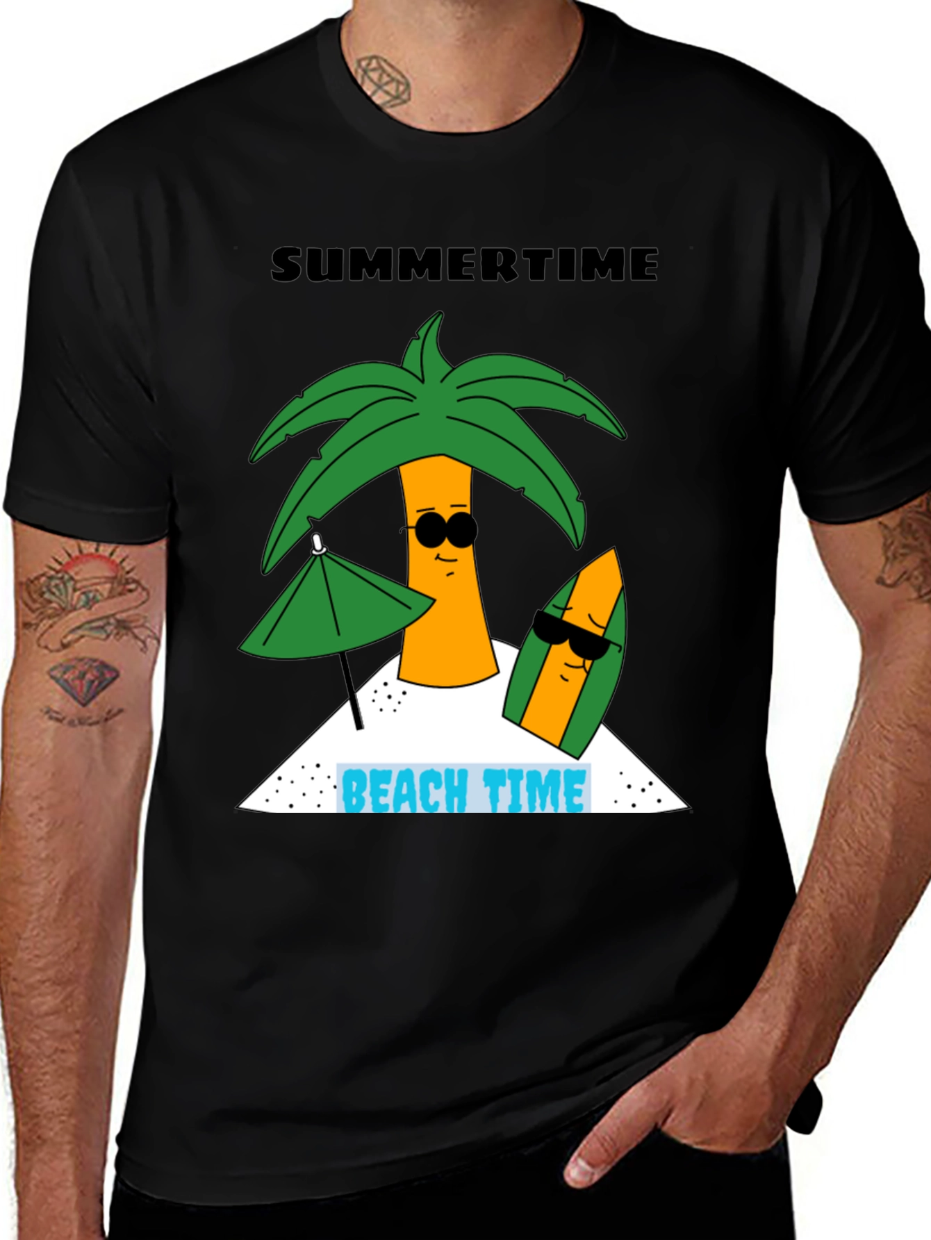 Summertime Beach Time Graphic Tee