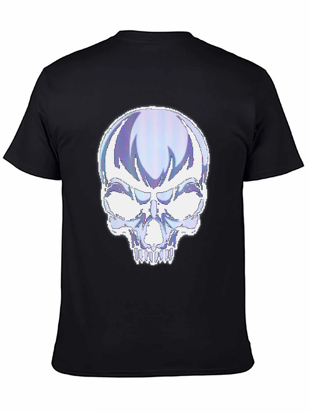 Pixelated Skull Graphic T-Shirt