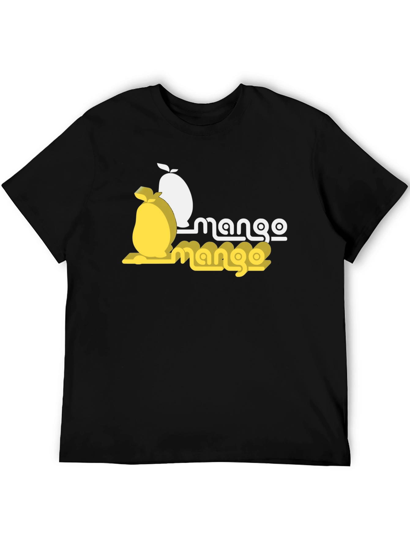 Mango Graphic Tee - Casual Black T-Shirt