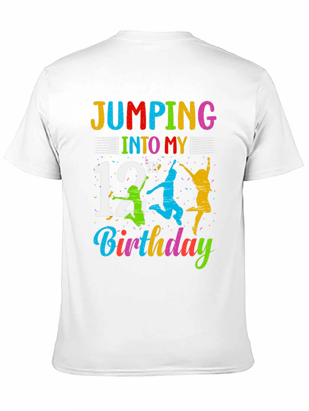 Jumping Into My 12th Birthday Black T-Shirt