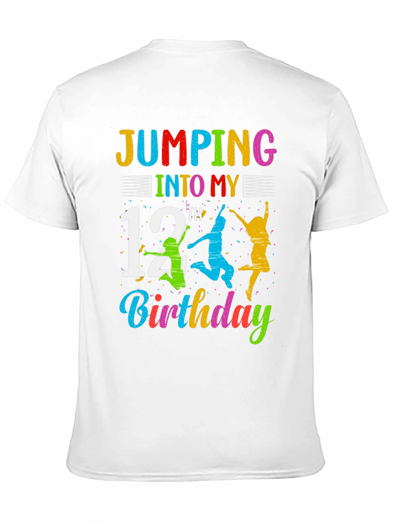 Jumping Into My 12th Birthday Black T-Shirt