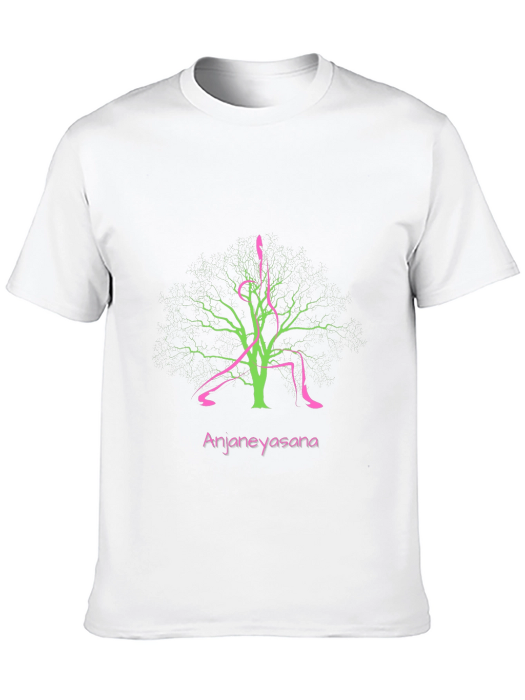 Anjaneyasana Yoga Tree Black T-Shirt