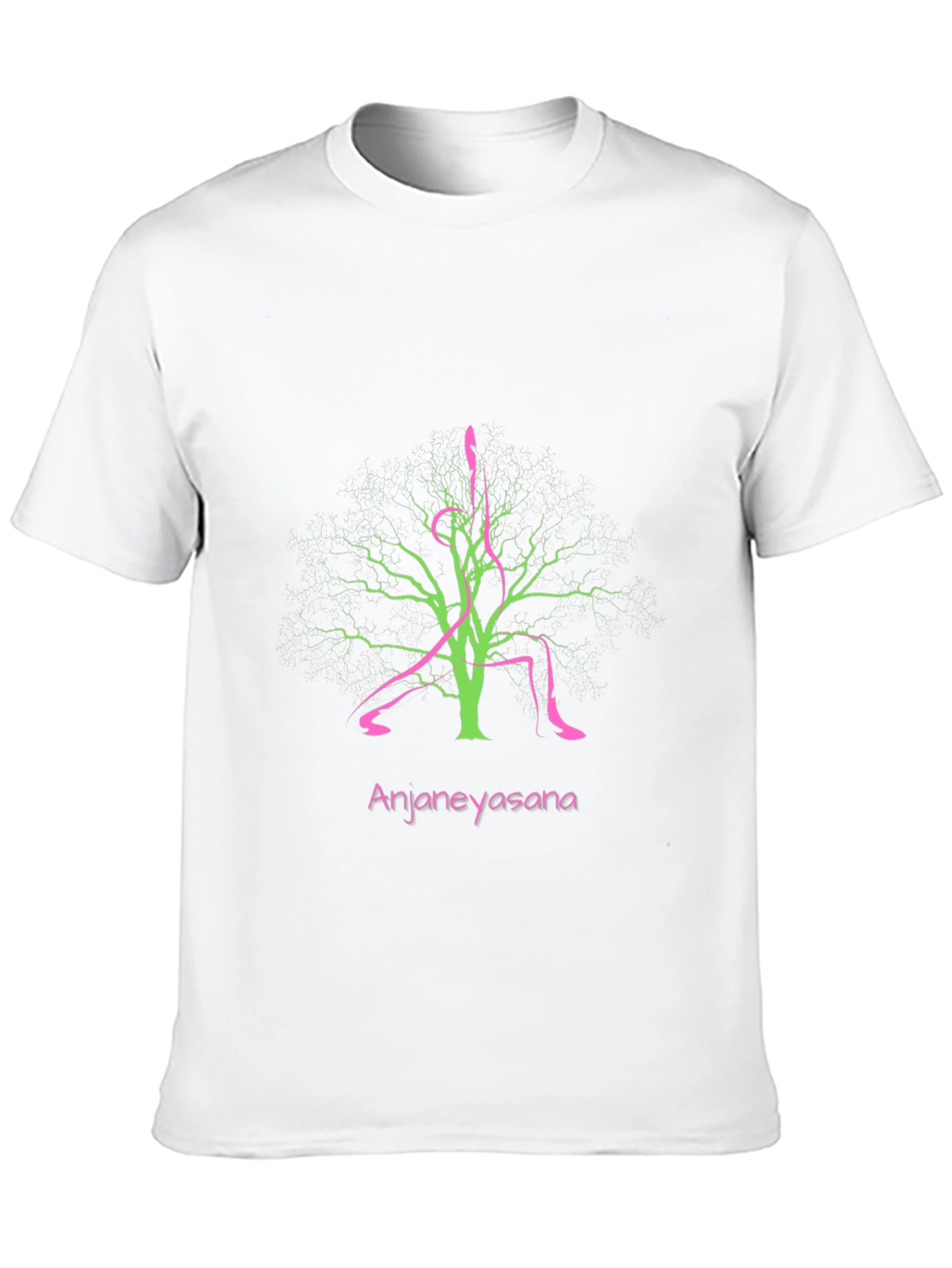Anjaneyasana Yoga Tree Black T-Shirt