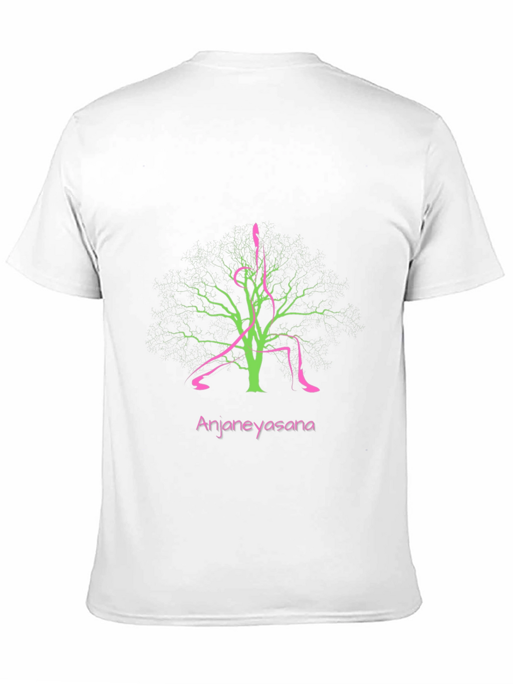 Anjaneyasana Yoga Tree Black T-Shirt