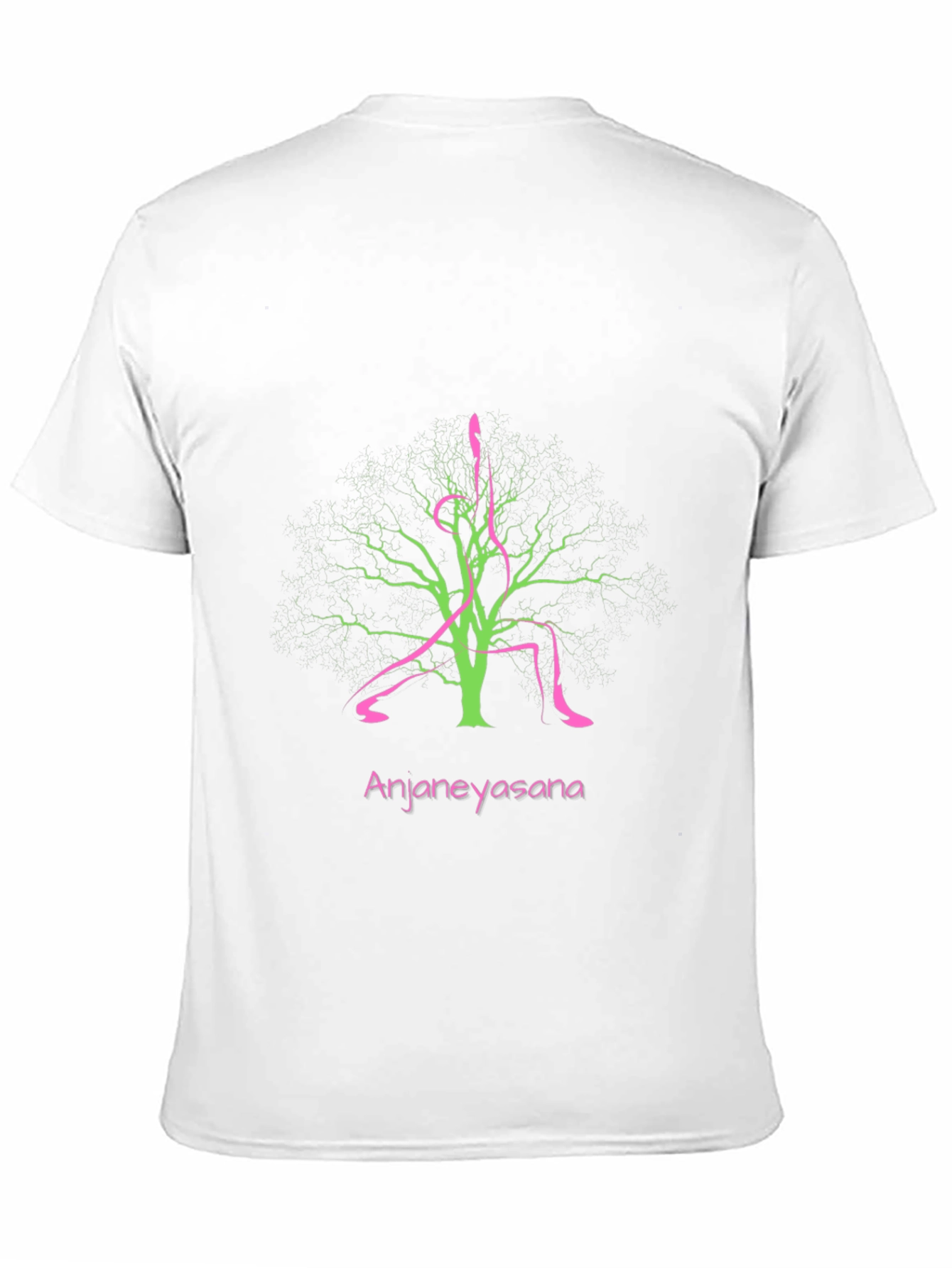 Anjaneyasana Yoga Tree Black T-Shirt