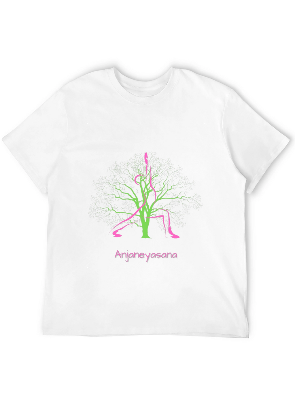 Anjaneyasana Yoga Tree Black T-Shirt