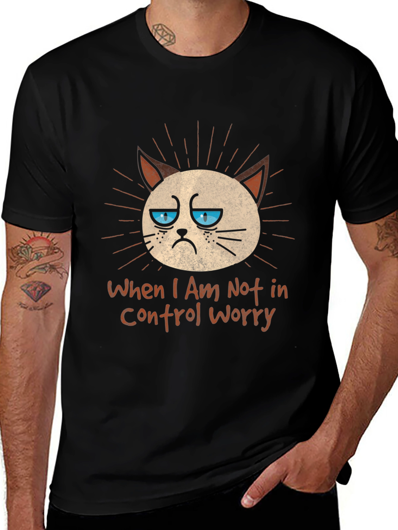 Grumpy Cat Control Graphic T-Shirt