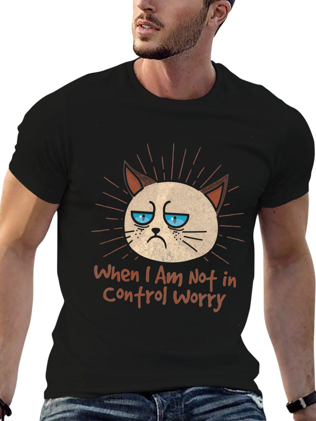 Grumpy Cat Control Graphic T-Shirt