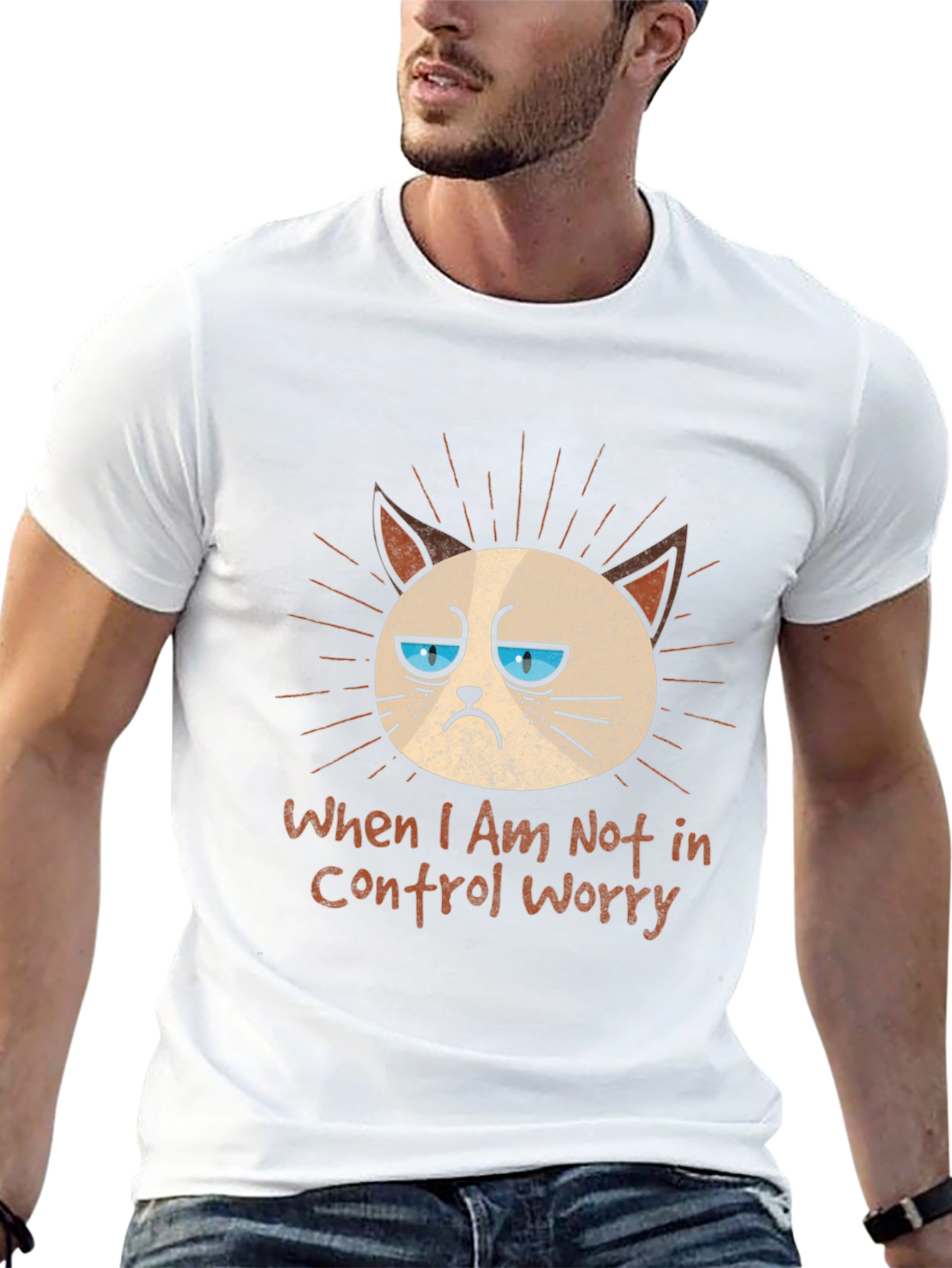 Grumpy Cat Control Graphic T-Shirt