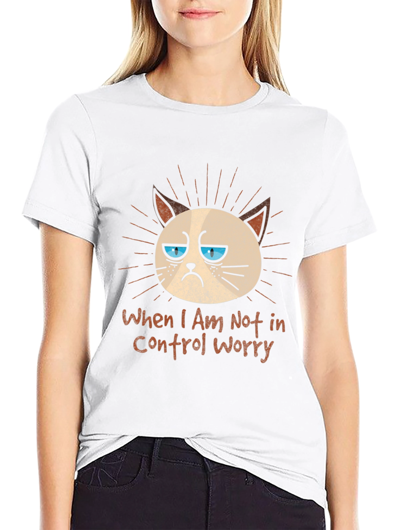 Grumpy Cat Control Graphic T-Shirt