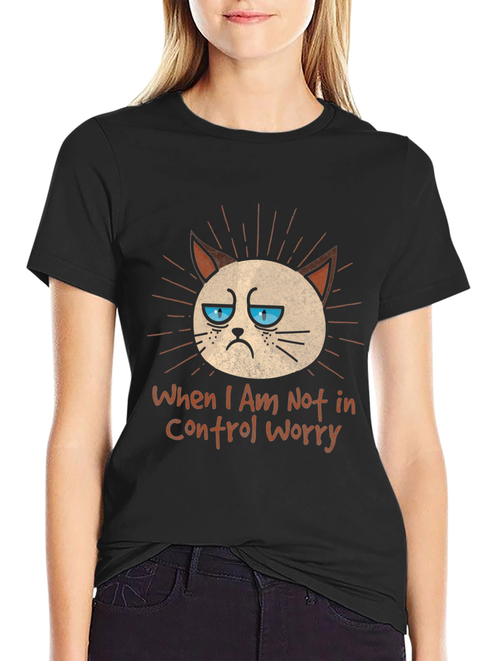 Grumpy Cat Control Graphic T-Shirt