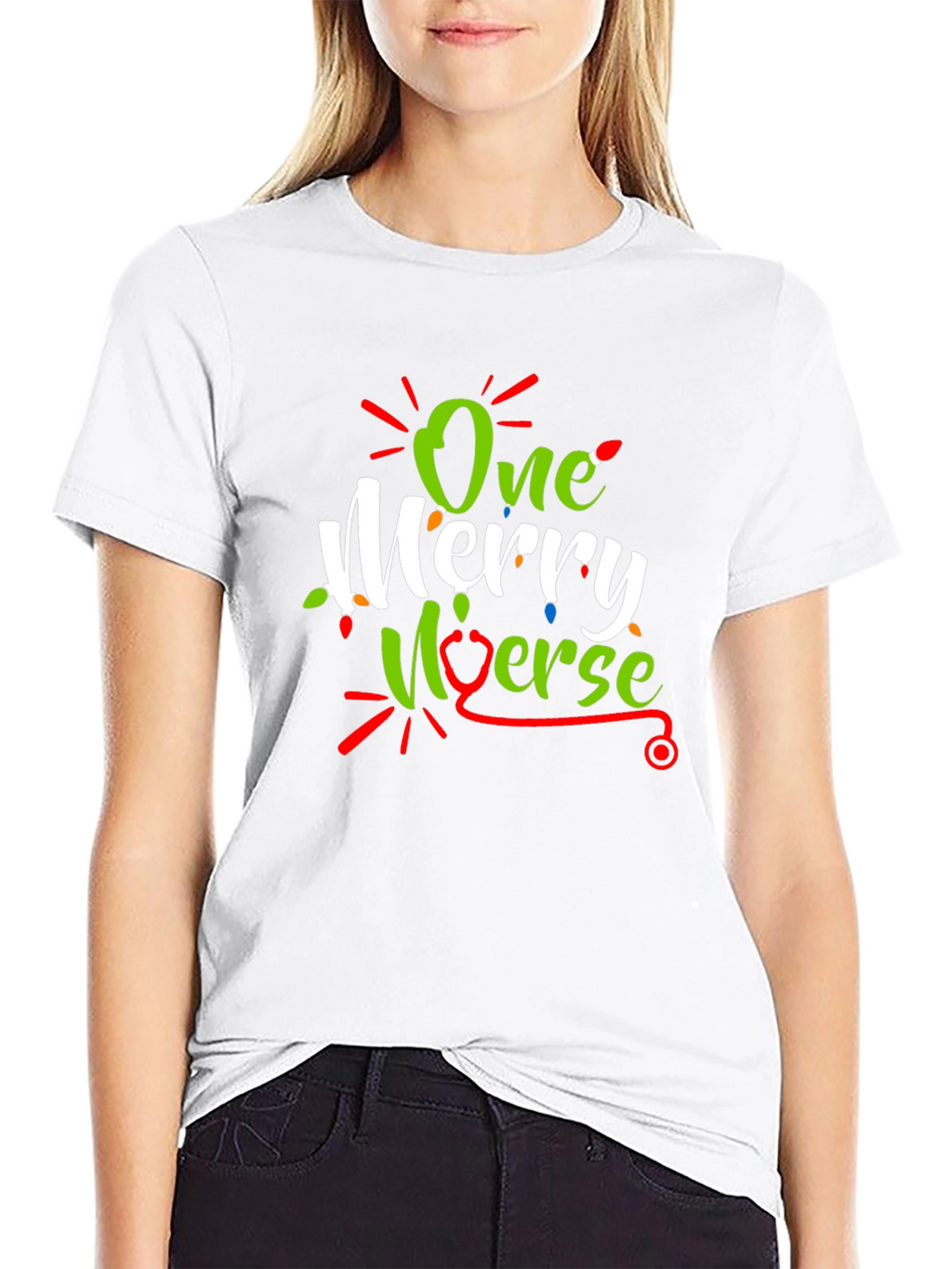 One Merry Nurse Christmas Graphic T-Shirt