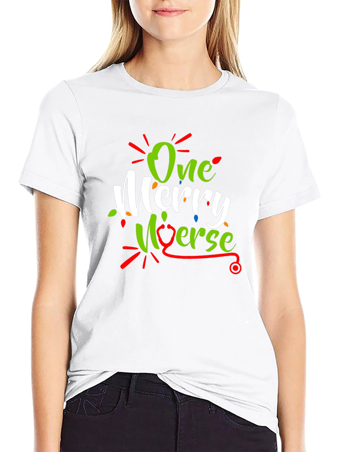 One Merry Nurse Christmas Graphic T-Shirt