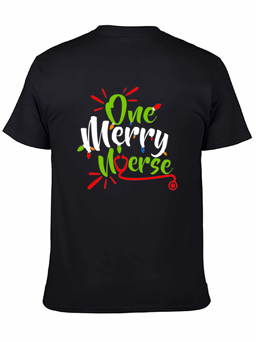 One Merry Nurse Christmas Graphic T-Shirt